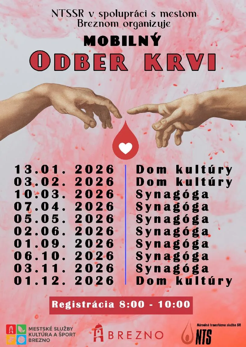 Mobilný odber krvi 2026