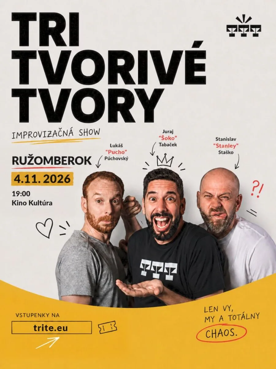TRI TVORIVÉ TVORY (Kino Kultúra)