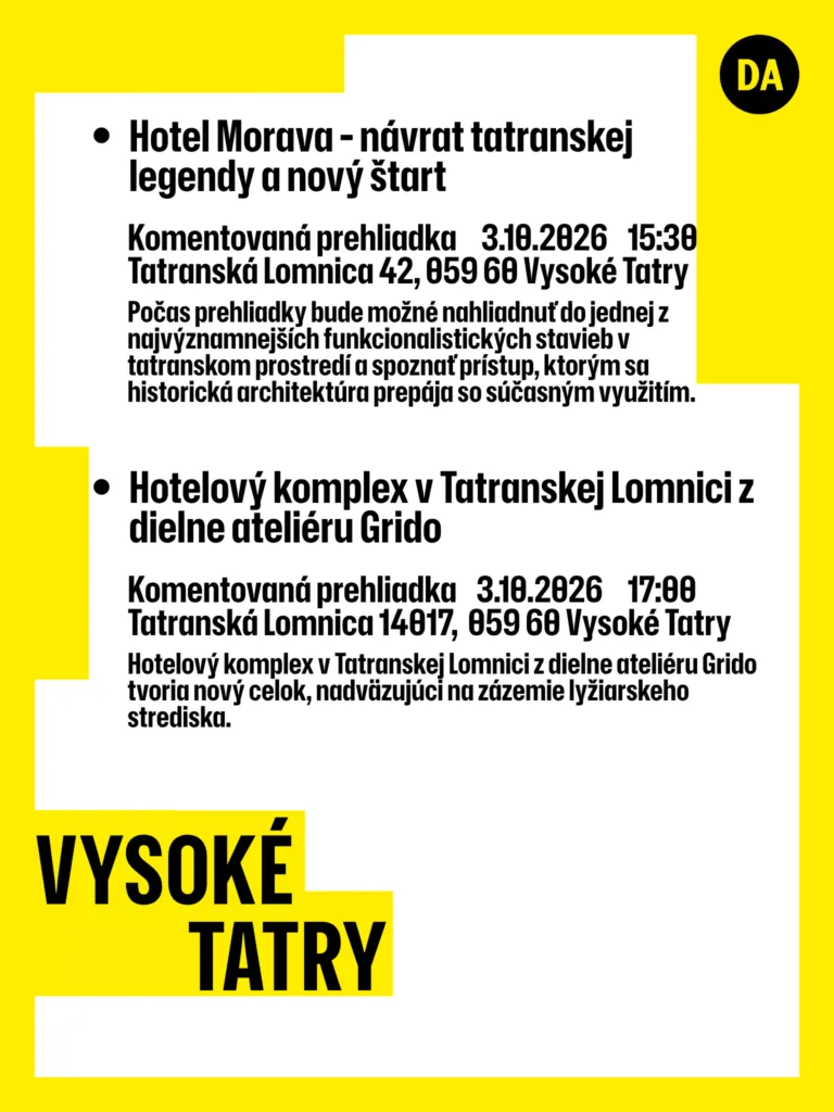 Dni architektúry PSK - Vysoké Tatry