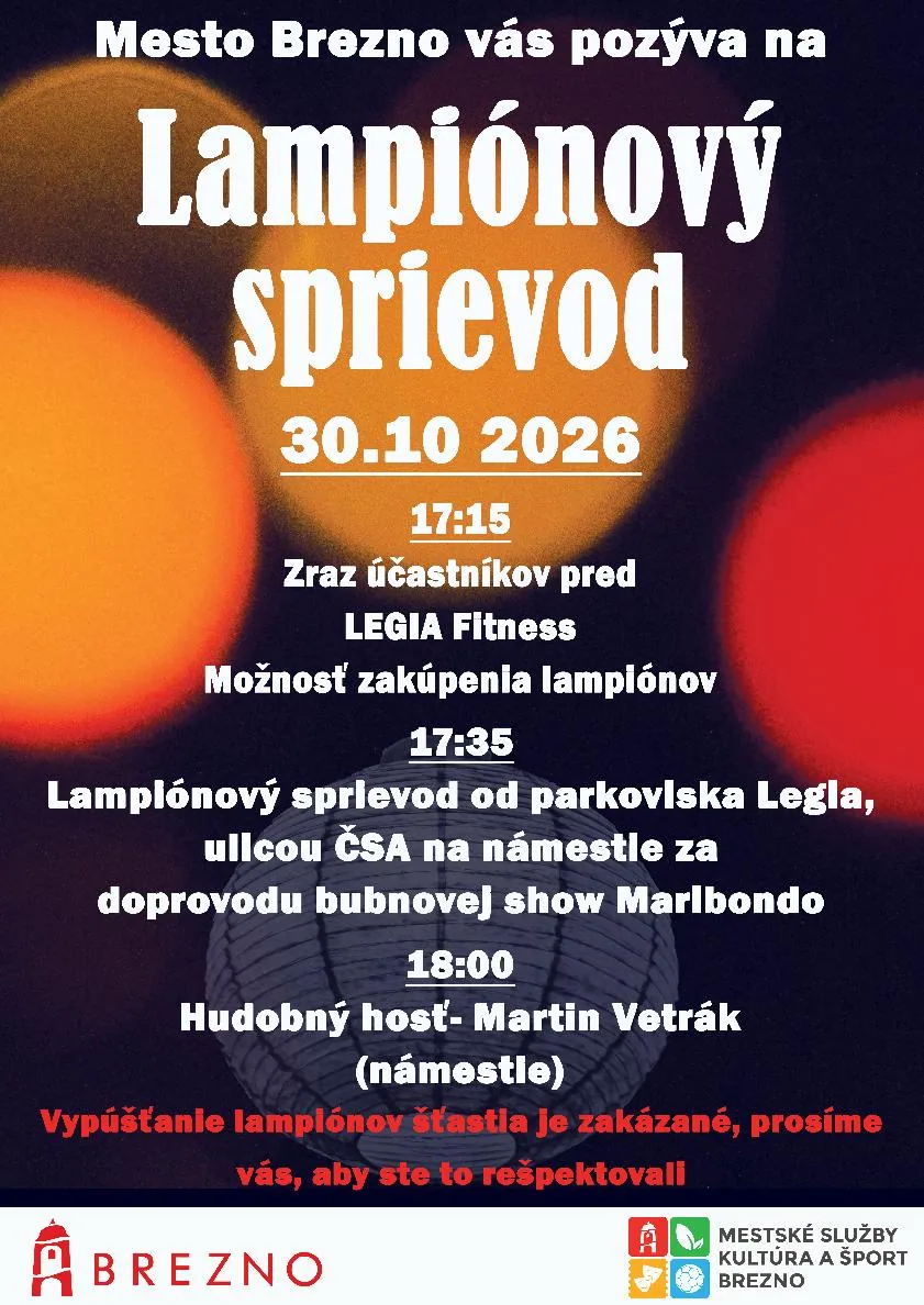 Lampiónový sprievod 2026