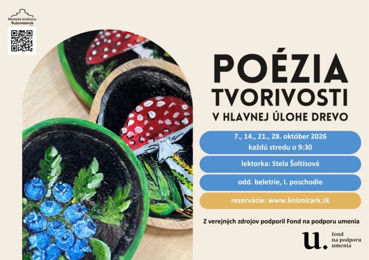POÉZIA TVORIVOSTI: V HLAVNEJ ÚLOHE DREVO (Mestská knižnica)
