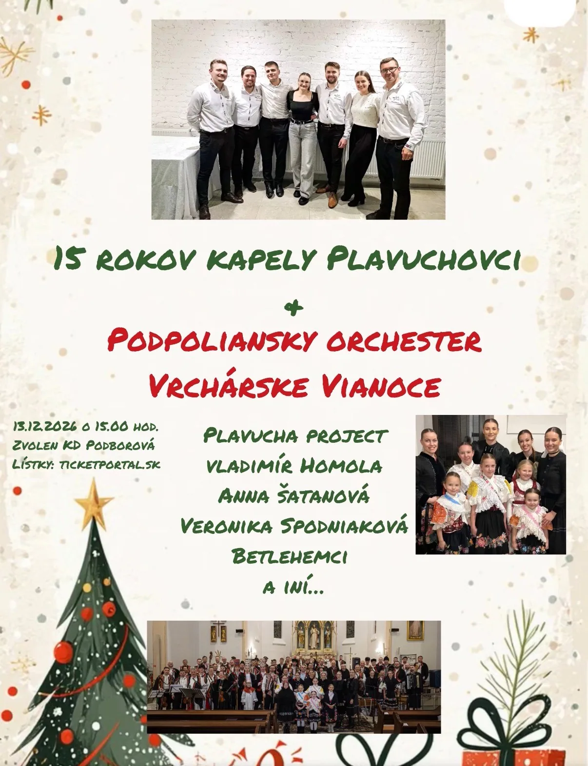 15 rokov kapely Plavuchovci + Podpoliansky orchester - Vrchárske Vianoce