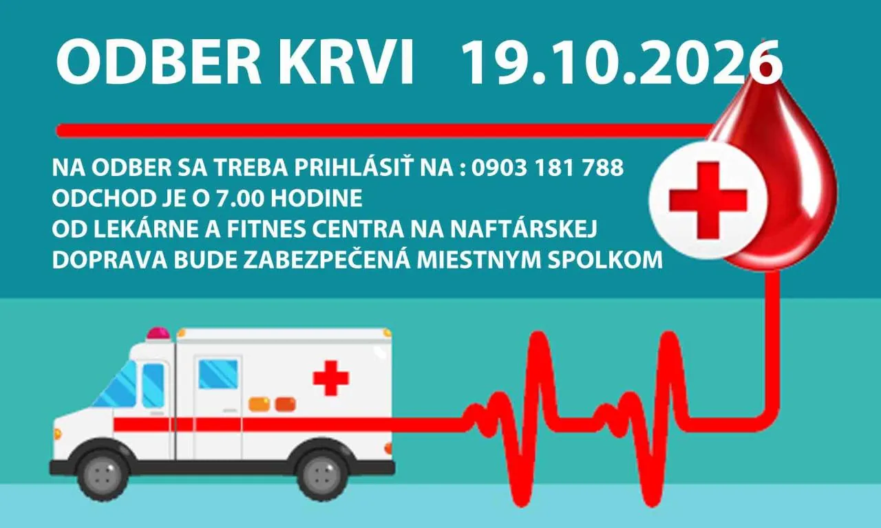 Darujte krv – pomôžte zachrániť život!
