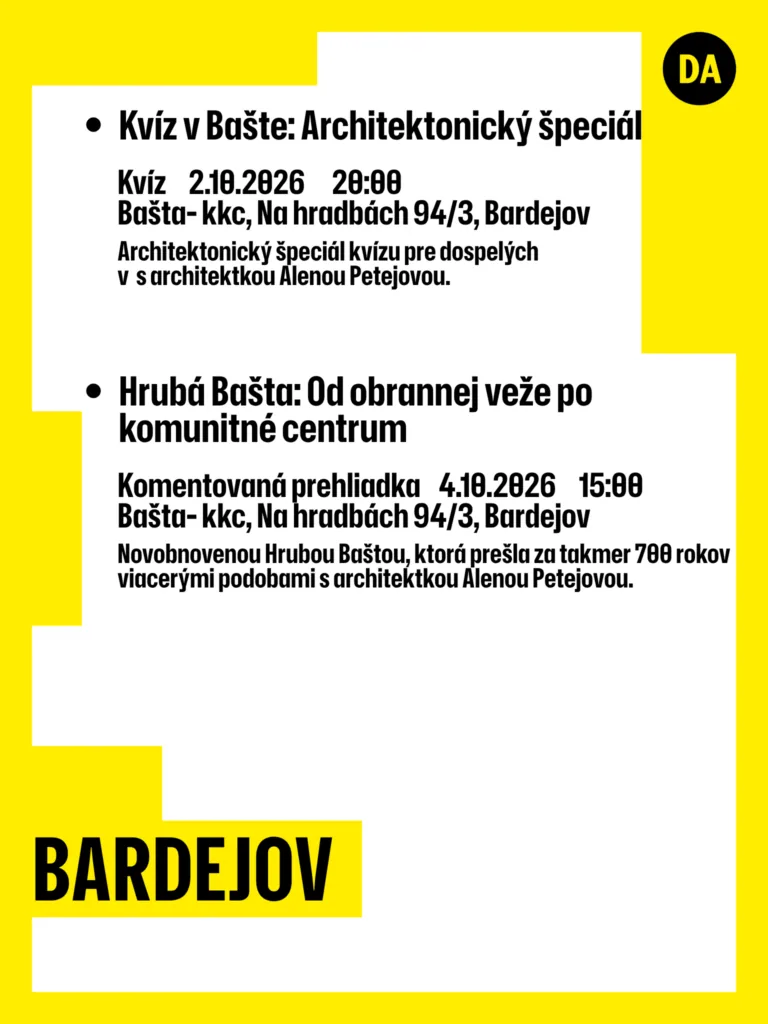 Dni architektúry PSK - Bardejov
