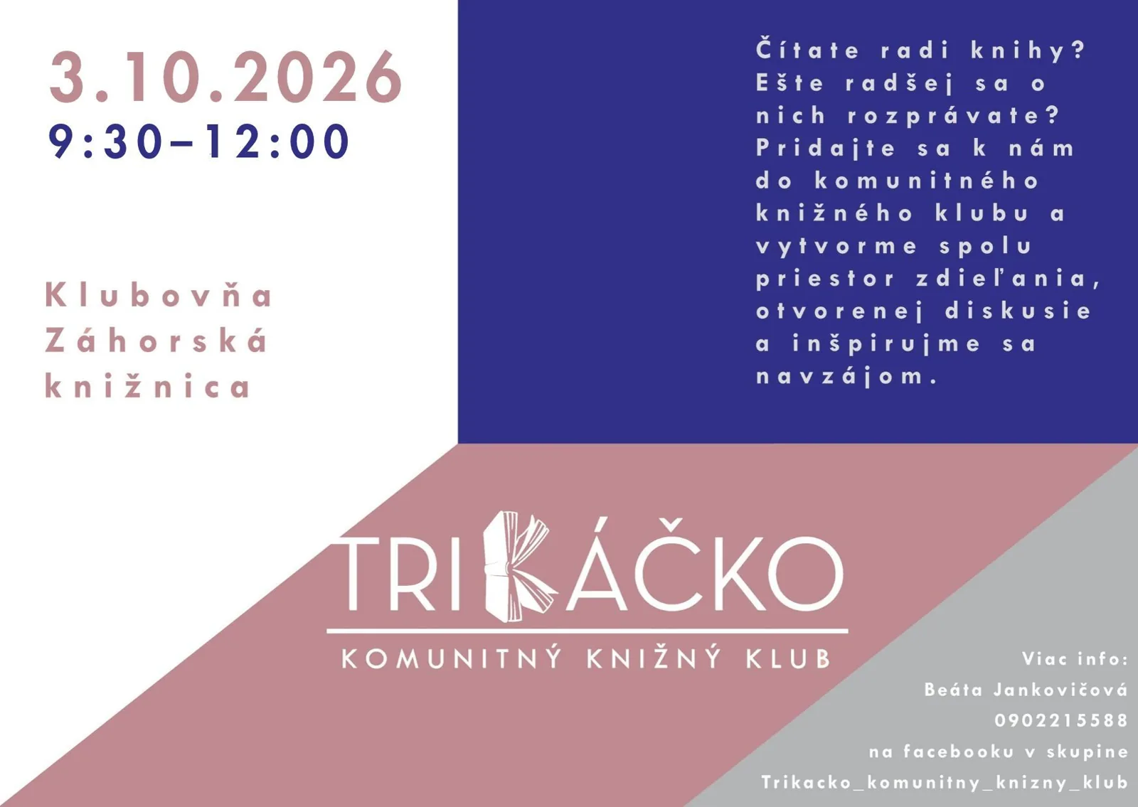 TriKáčko – komunitný knižný klub