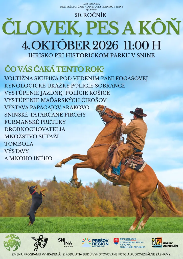 Človek, pes a kôň 2026