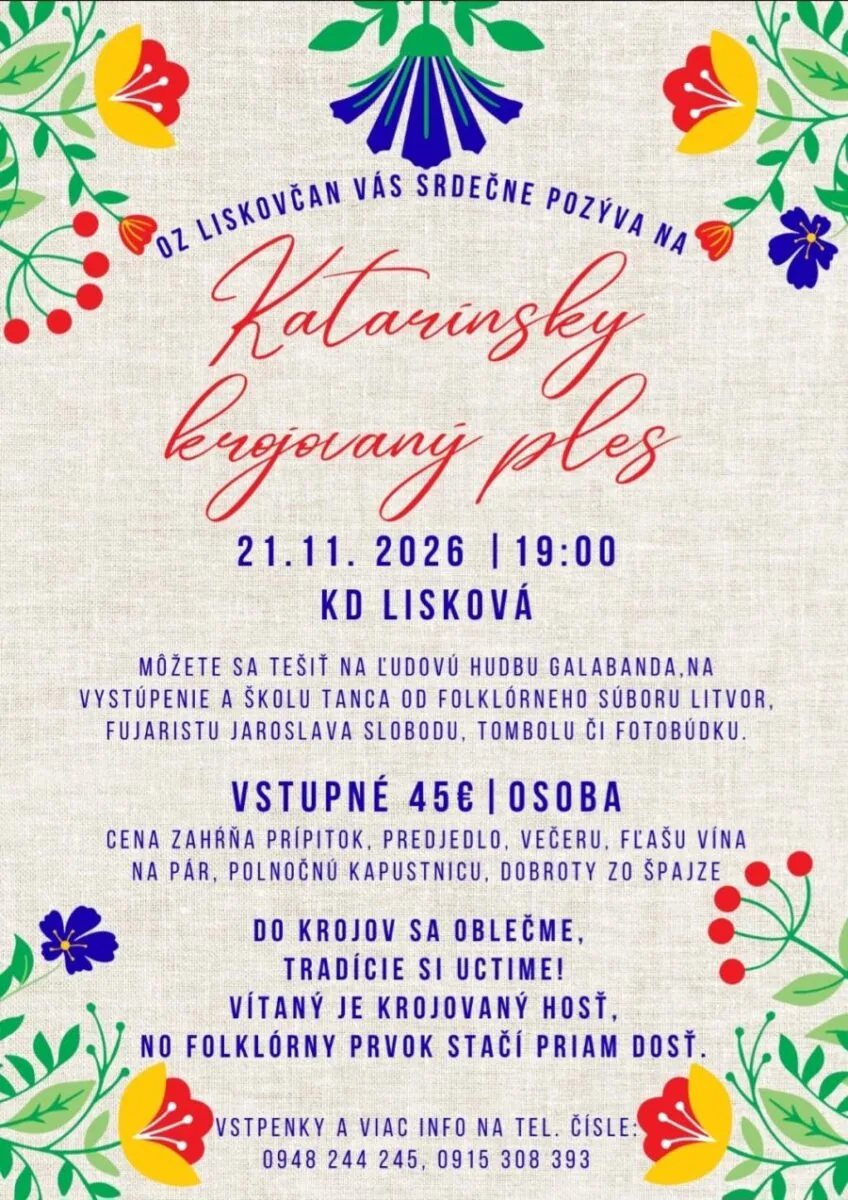 KATARÍNSKY KROJOVANÝ PLES (Lisková)