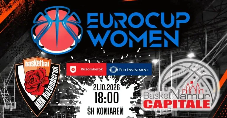 MBK RUŽOMBEROK – BASKET NAMUR CAPITALE (Športová hala Koniareň)