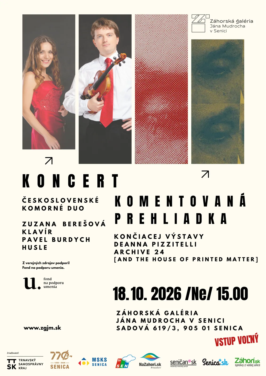 Komentovaná prehliadka a koncert Československého komorného dua