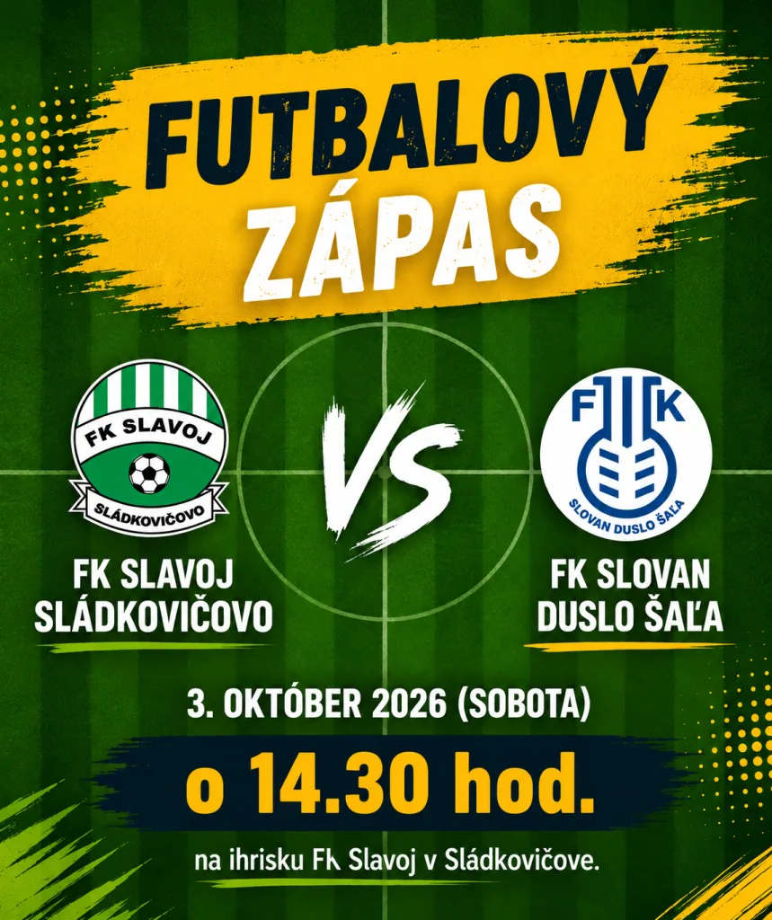 Futbalový zápas FK Slavoj Sládkovičovo vs FK Slovan Duslo Šaľa