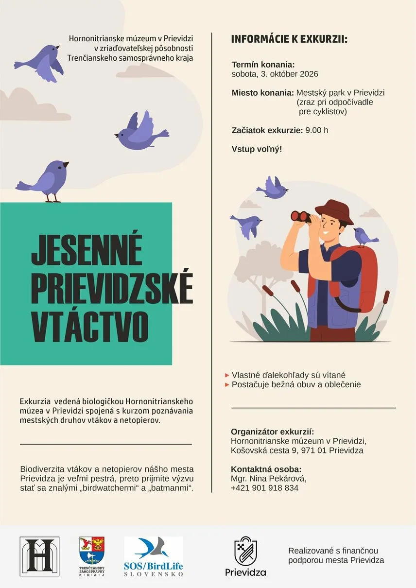 Spoznajte vtáctvo Mestského parku v Prievidzi