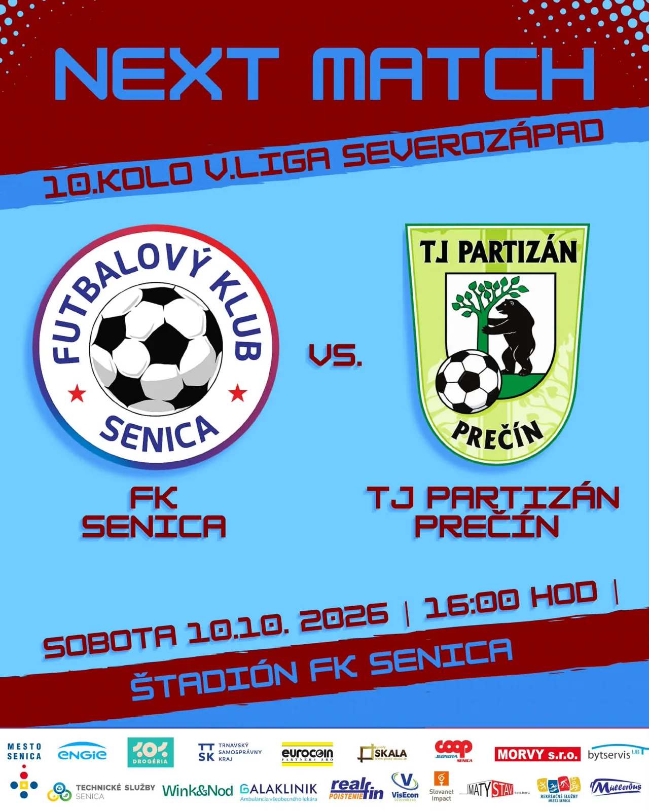 FUTBALOVÝ KLUB SENICA – TJ PARTIZÁN PREČÍN