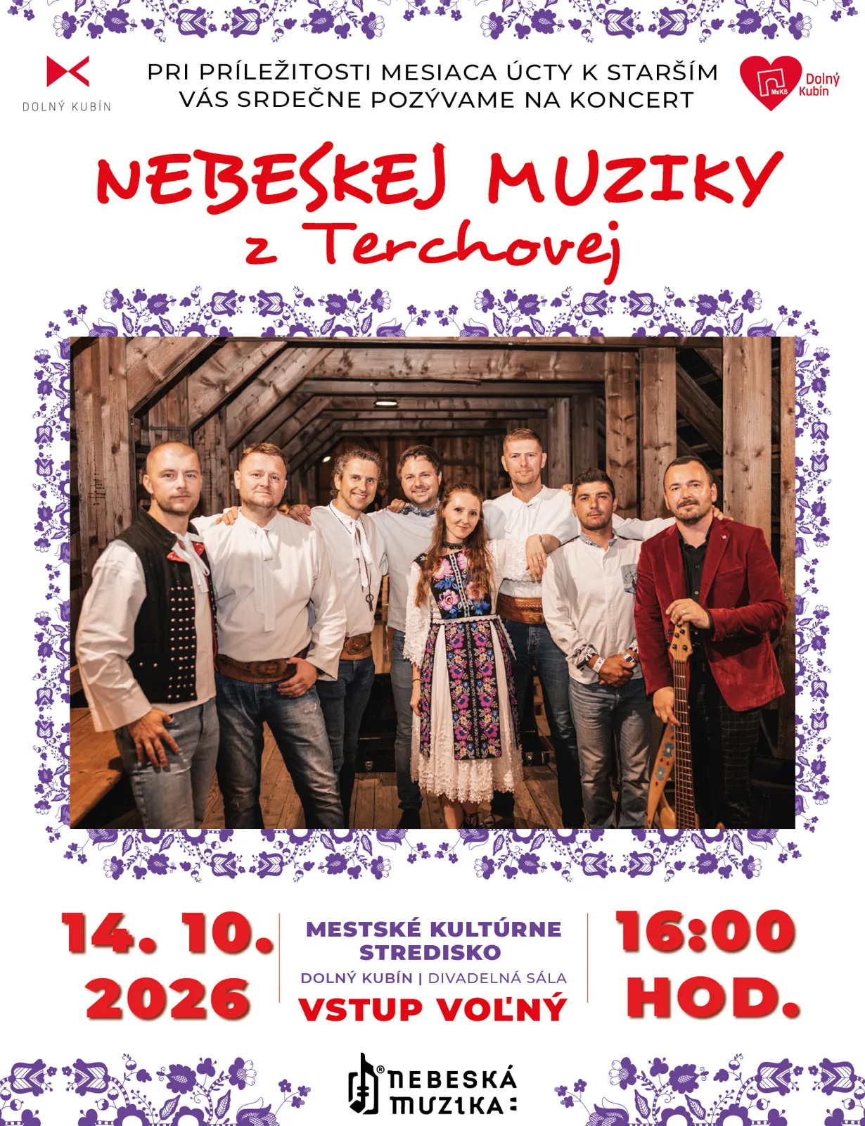 Mesiac úcty k starším • Nebeská muzika z Terchovej!