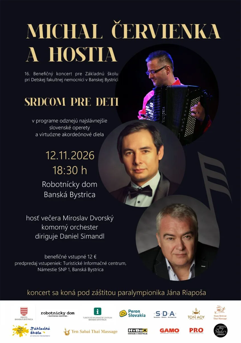 Michal Červienka a hostia: Benefičný koncert SRDCOM PRE DETI
