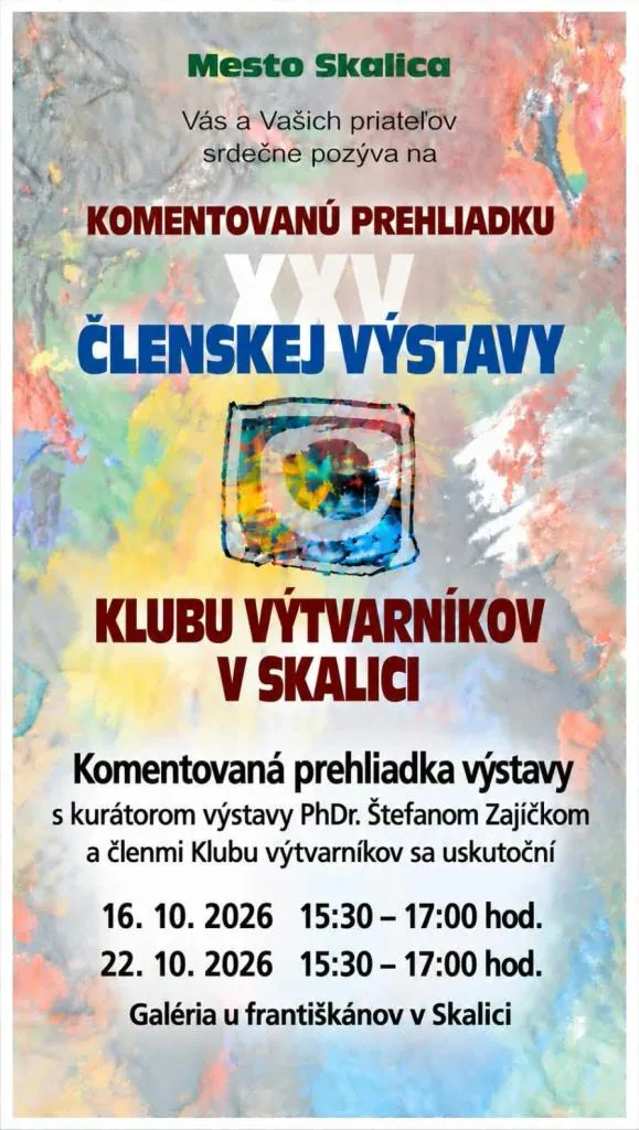 Komentovaná prehliadka 25. členskej výstavy Klubu výtvarníkov v Skalici