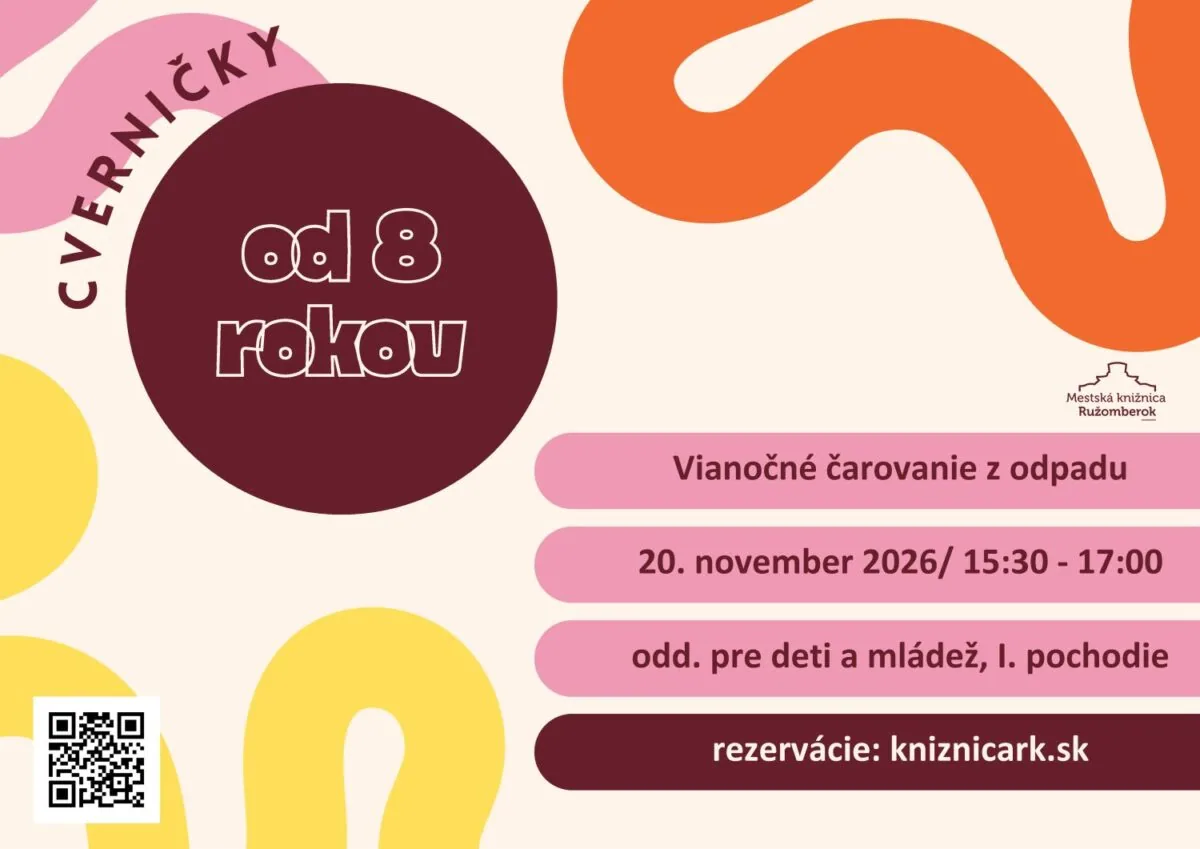 CVERNIČKY: VIANOČNÉ ČAROVANIE Z ODPADU (Mestská knižnica)