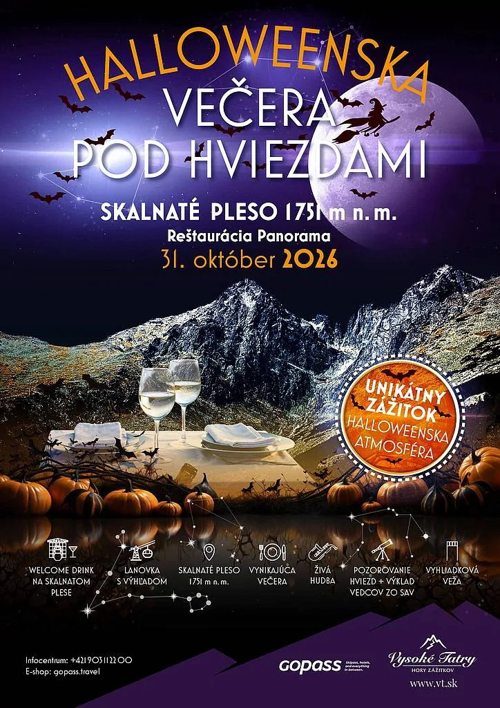 Halloweenska večera pod hviezdami