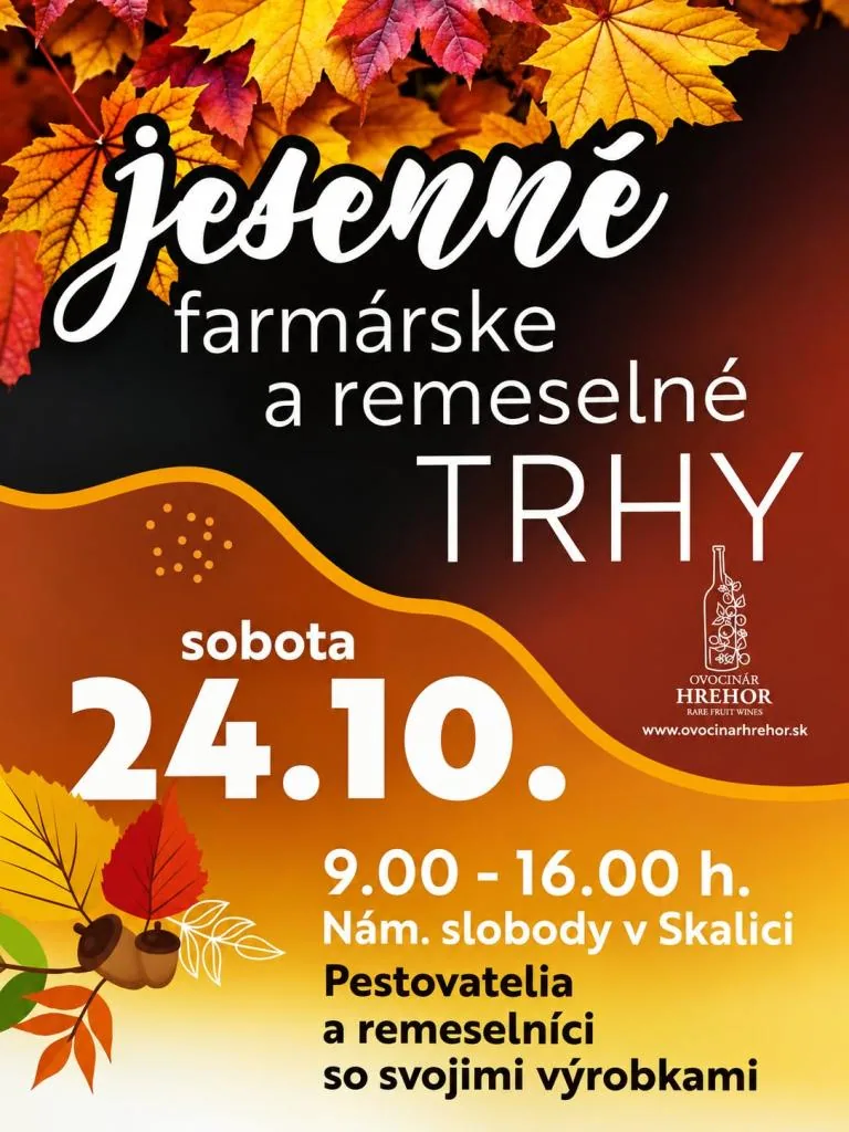 Jesenné farmárske a remeselné trhy