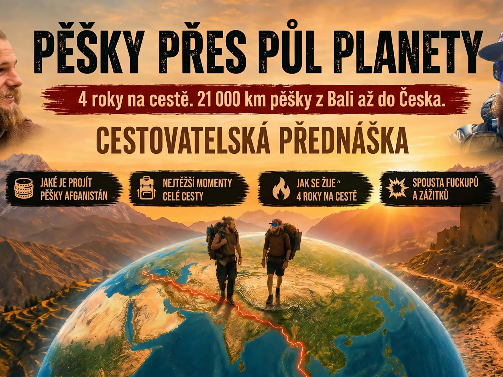 VAGABUNDI NA CESTÁCH – PĚŠKY PŘES PŮL PLANETY: Z BALI DO ČESKA