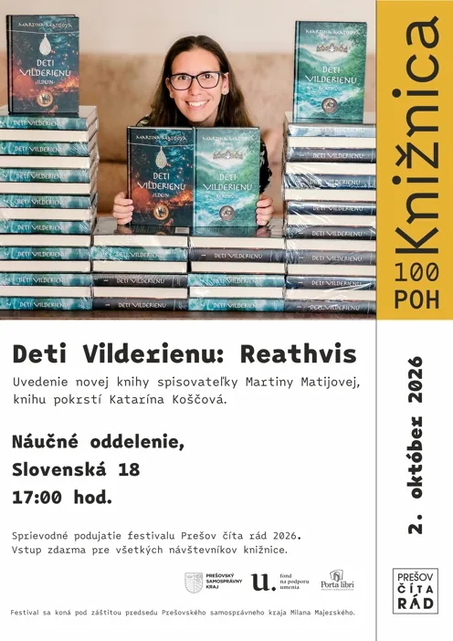 Deti Vilderienu: Reathvis – uvedenie knihy Martiny Matijovej