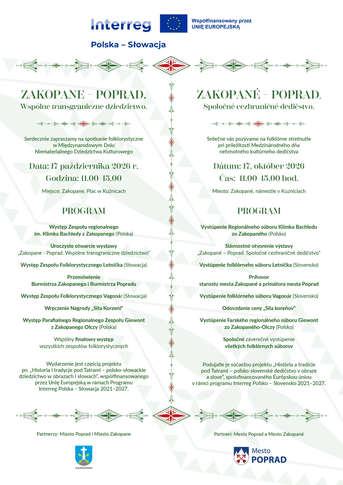 Zakopané a Poprad: Spoločné cezhraničné dedičstvo
