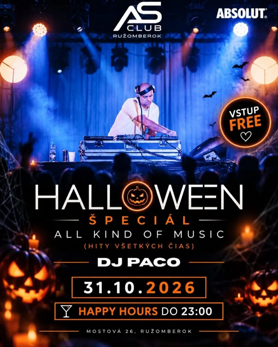 HALLOWEEN ŠPECIÁL: ALL KIND OF MUSIC PARTY (Dance Bar AS Club)