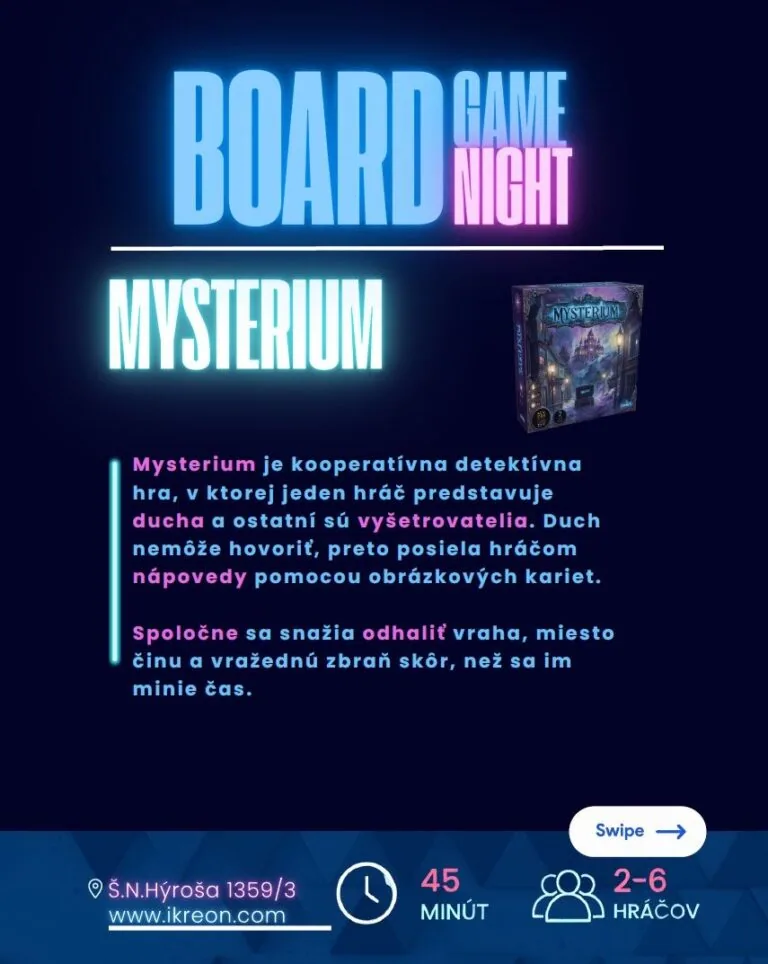 BOARD GAME NIGHT: MYSTERIUM (Ikreon)