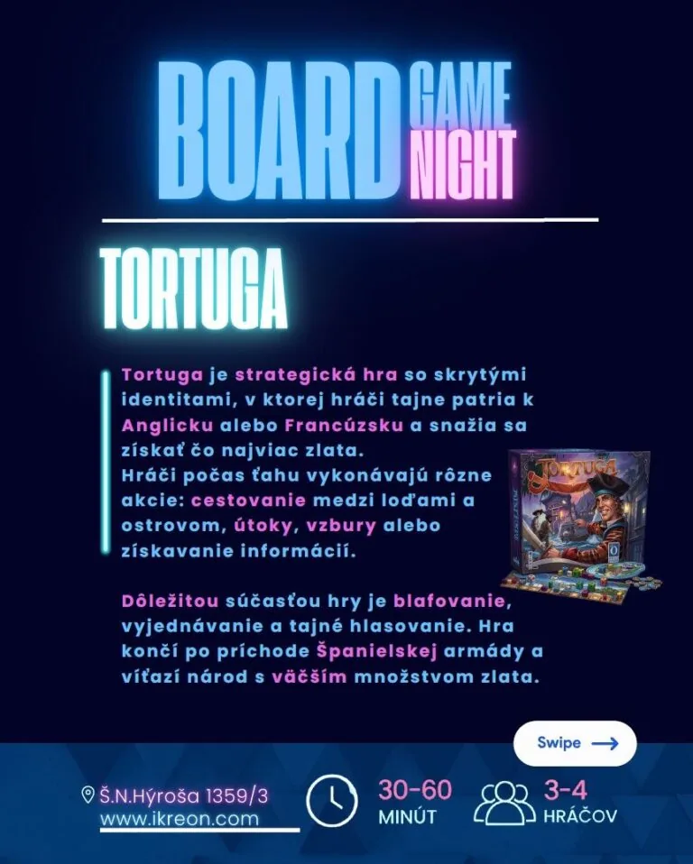 BOARD GAME NIGHT: TORTUGA (Ikreon)