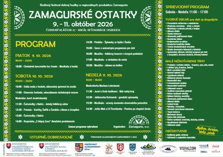 ZAMAGURSKÉ OSTATKY 2026 – TRADÍCIE, HUDBA A CHUTE ZAMAGURIA