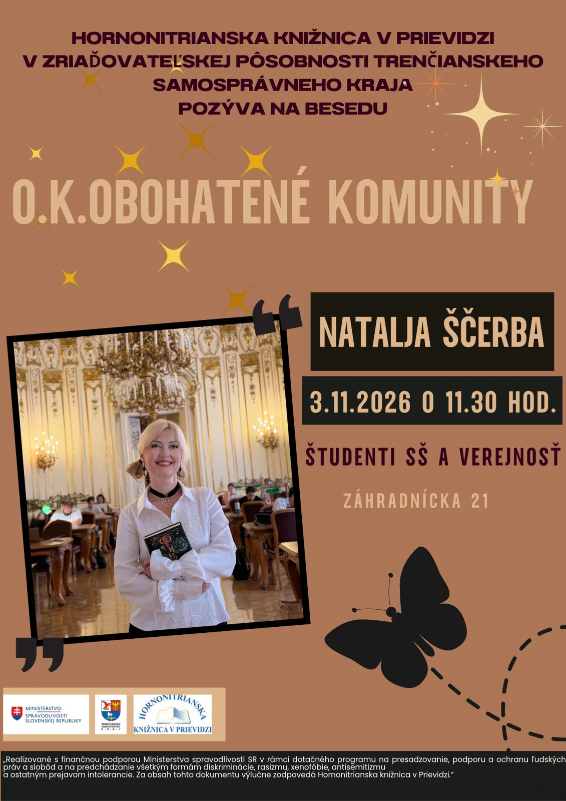 Obohatené komunity: Beseda so spisovateľkou Nataljou Ščerba