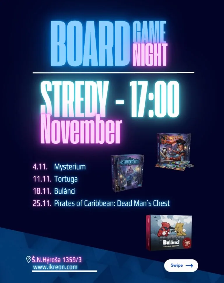 BOARD GAME NIGHT: PIRÁTI KARIBIKU – TRUHLICA MŔTVEHO MUŽA (Ikreon)