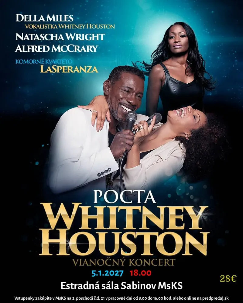POCTA WHITNEY HOUSTON – VIANOČNÝ KONCERT – 5.1.