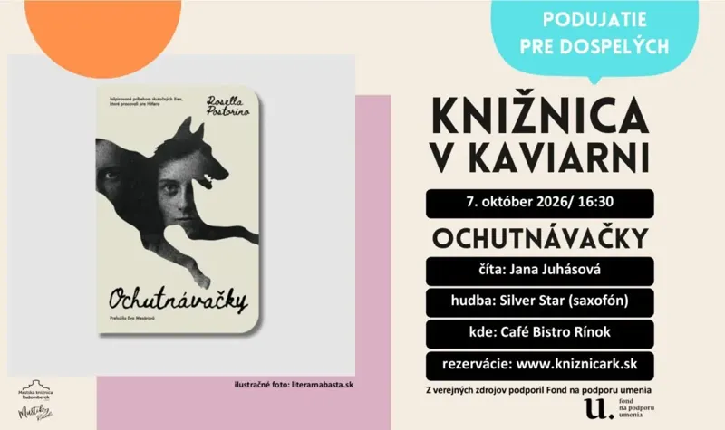 KNIŽNICA V KAVIARNI: OCHUTNÁVAČKY (Café Bistro Rínok)