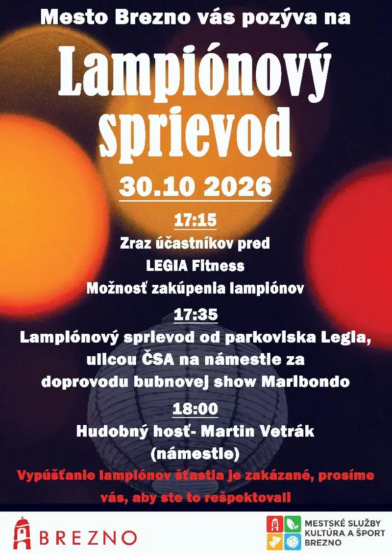 Lampiónový sprievod 2026