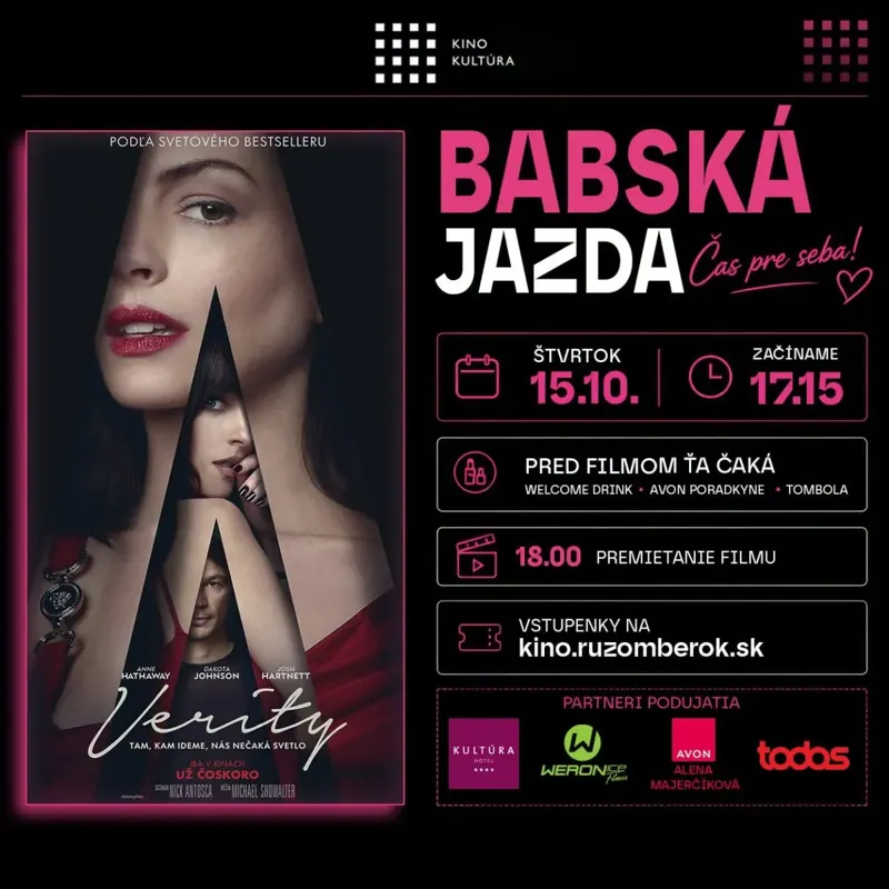 VERITY: BABSKÁ JAZDA (Kino Kultúra)