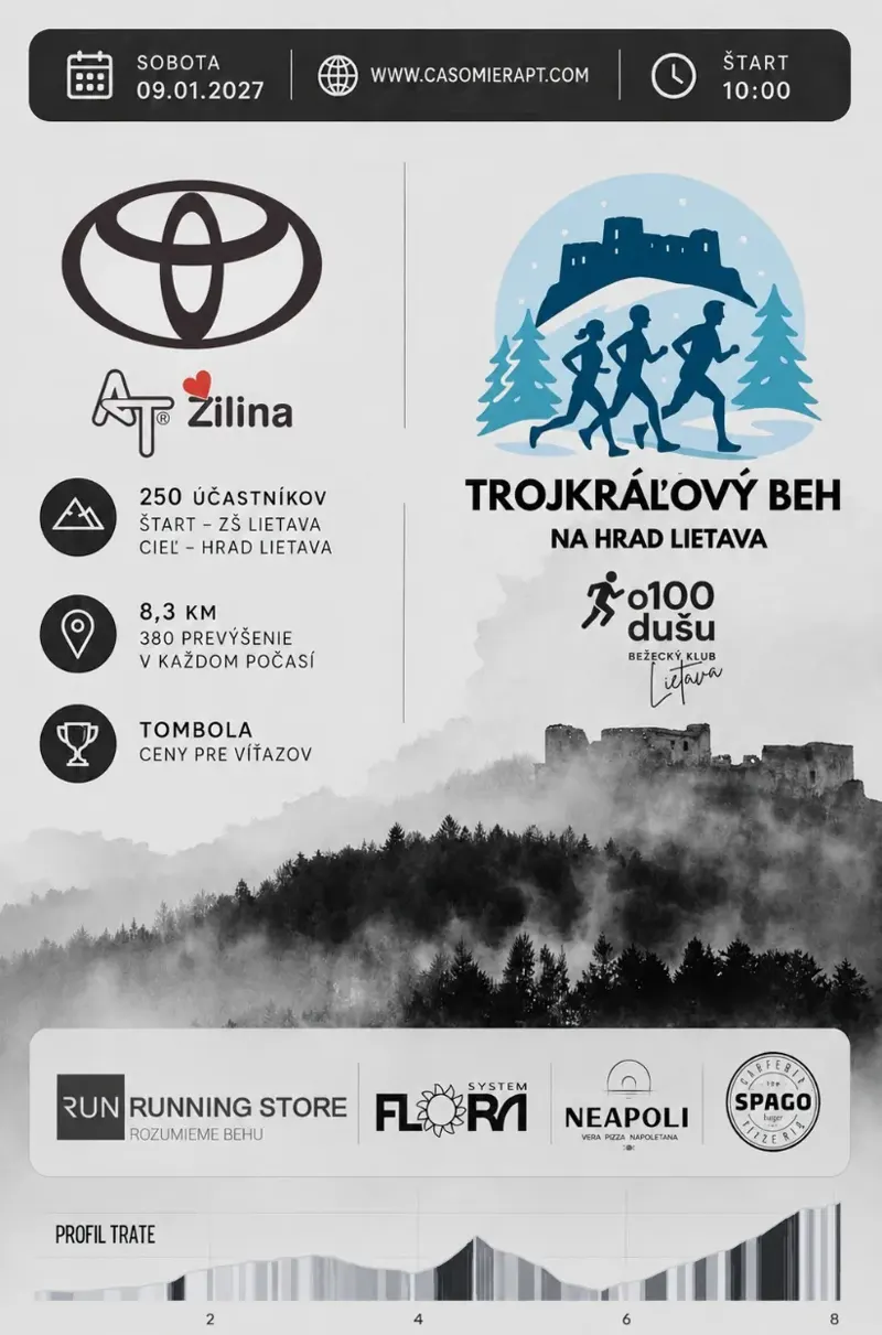 Trojkráľový beh na Hrad Lietava 2027