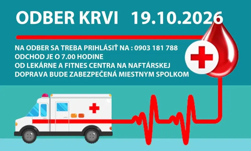 Darujte krv – pomôžte zachrániť život!