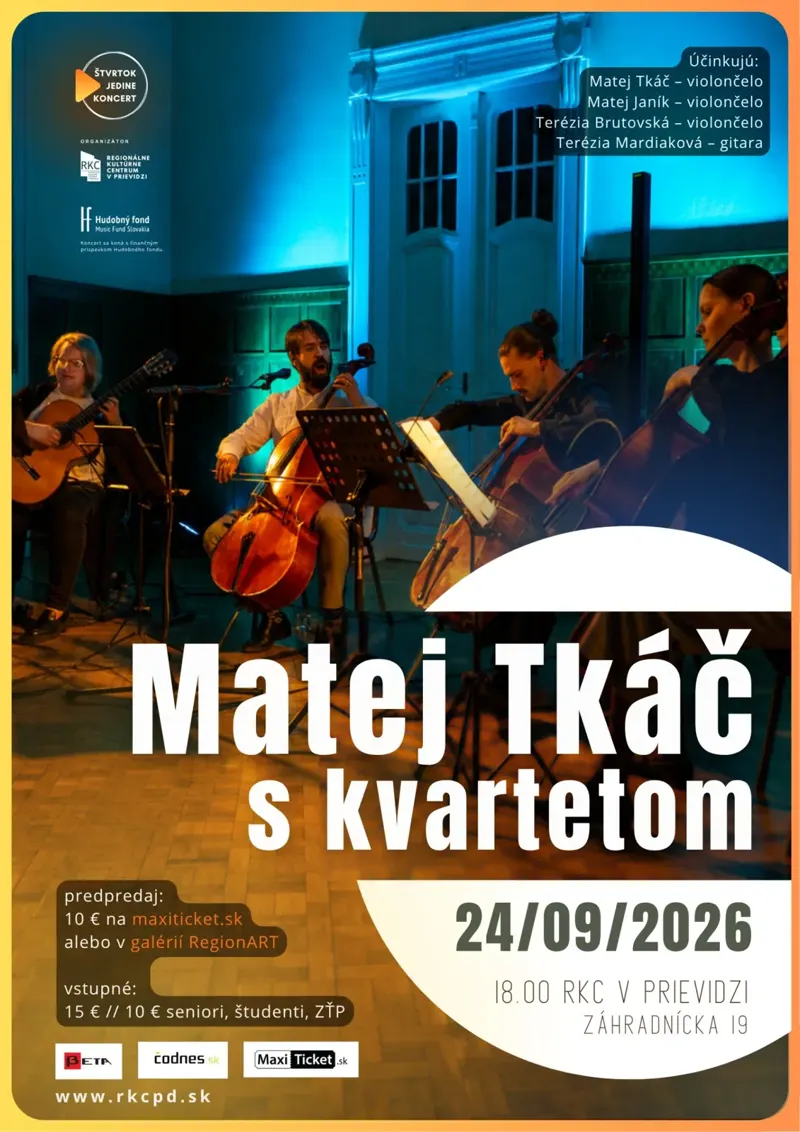 Koncert Matej Tkáč s kvartetom