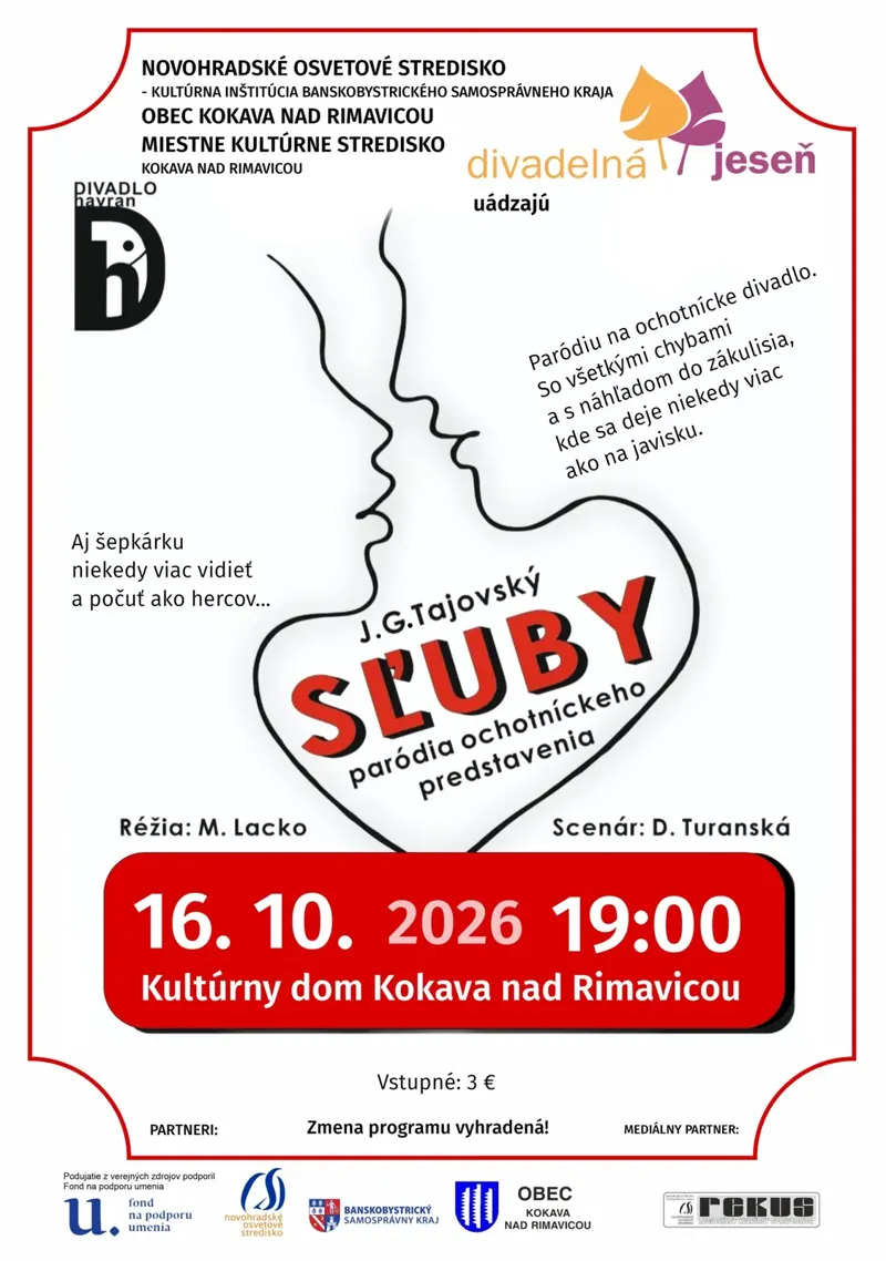 DIVADELNÁ JESEŇ V KOKAVE NAD RIMAVICOU: J. G. Tajovský – SĽUBY