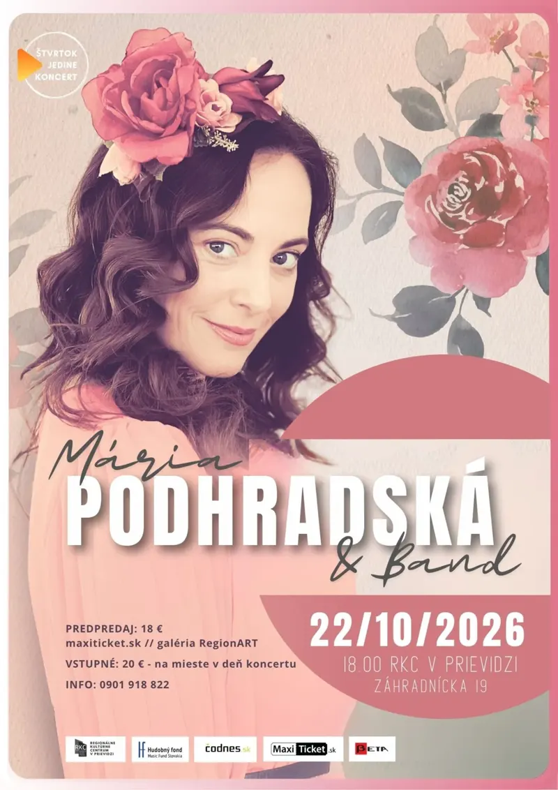 Koncert Mária Podhradská & Band v Prievidzi