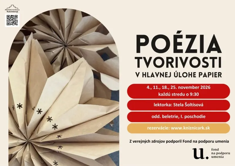 POÉZIA TVORIVOSTI: V HLAVNEJ ÚLOHE PAPIER (Mestská knižnica)