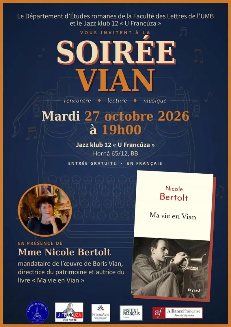 Soirée Vian : Rencontre, Lecture & Musique