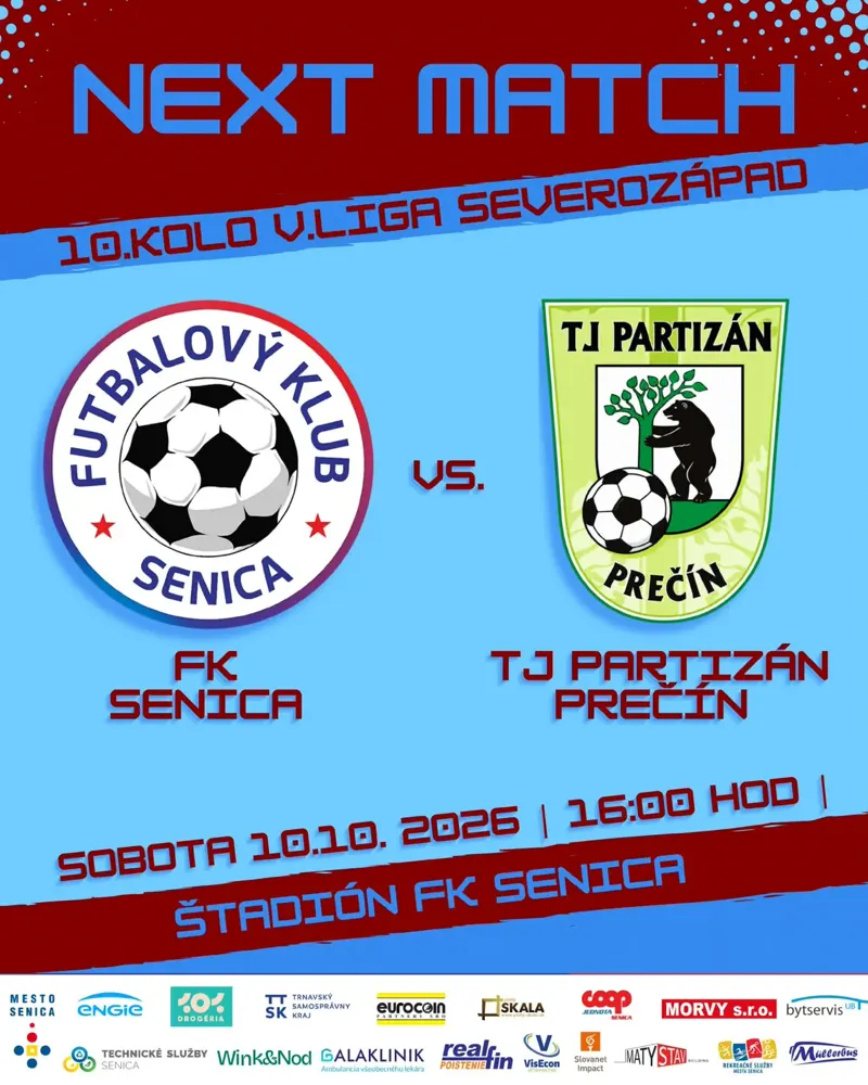 FUTBALOVÝ KLUB SENICA – TJ PARTIZÁN PREČÍN
