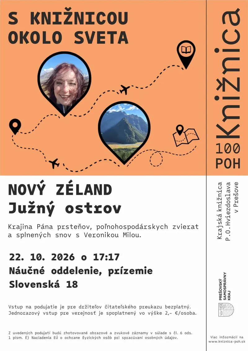 S knižnicou okolo sveta – NOVÝ ZÉLAND s Veronikou Milou