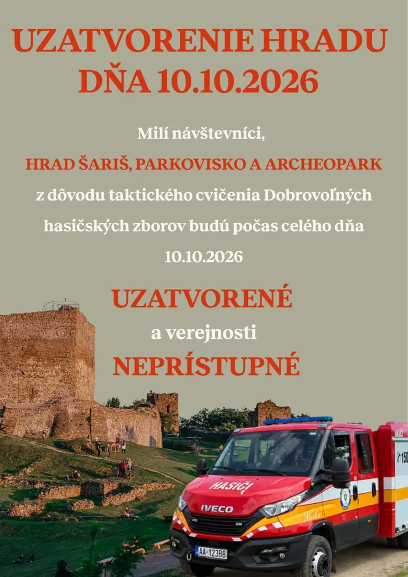 Uzatvorenie hradu dňa