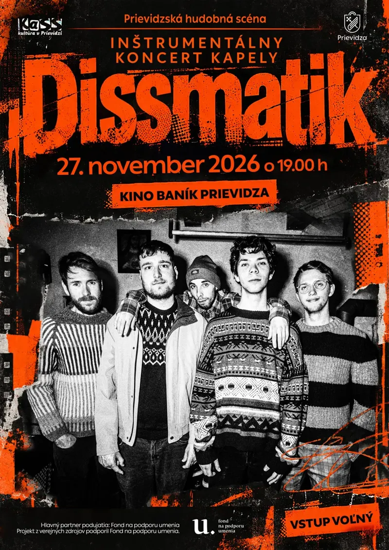 Prievidzská hudobná scéna – INŠTRUMENTÁLNY KONCERT KAPELY DISSMATIK