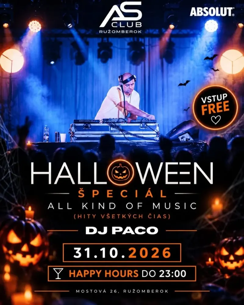 HALLOWEEN ŠPECIÁL: ALL KIND OF MUSIC PARTY (Dance Bar AS Club)