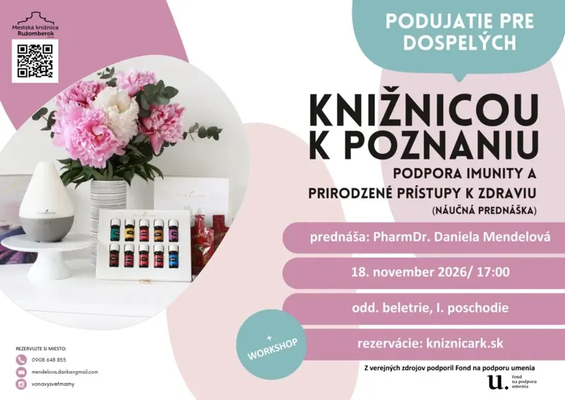 KNIŽNICOU K POZNANIU: PODPORA IMUNITY A PRIRODZENÉ PRÍSTUPY K ZDRAVIU (Mestská knižnica)