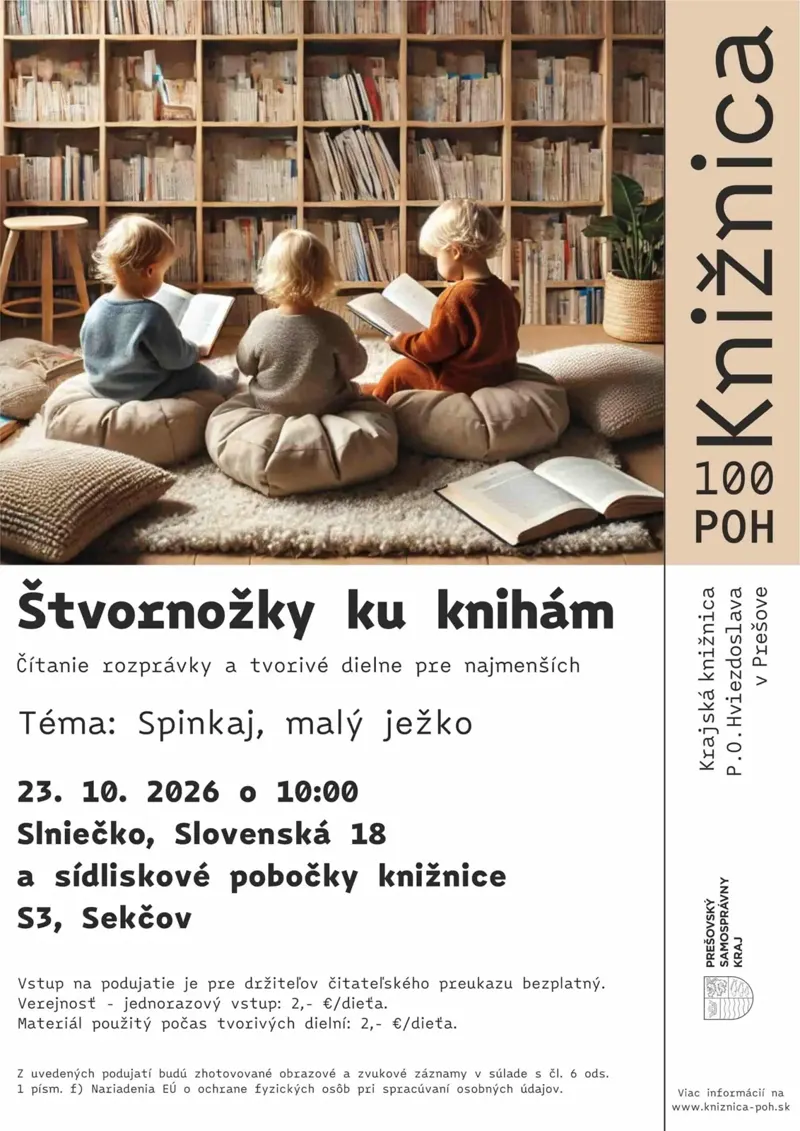 Štvornožky ku knihám – Spinkaj, malý ježko